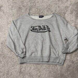 Von Dutch Gray Sweatshirt with Black Logo